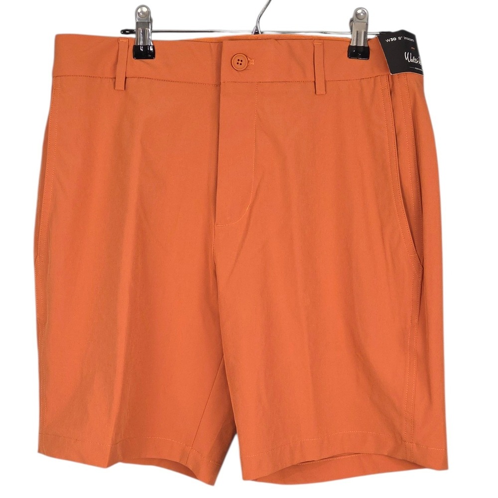 Walter Hagen P11 Golf Shorts Mens‎ Size 30 Orange 8" Inseam Stretch Athletic New